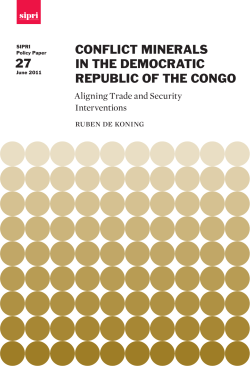 Conflict Minerals in the Democratic Republic of the Congo: Aligning