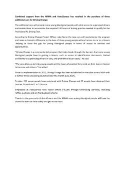 Combined support from the NRMA and AstraZeneca has resulted in