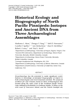 Historical Ecology and Biogeography of North Pacific Pinnipeds