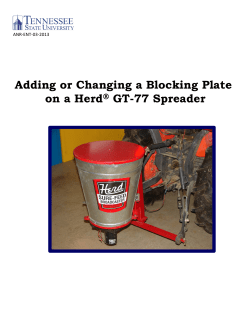 Adding or Changing a Blocking Plate on a Herd® GT