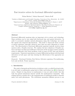 Fast iterative solvers for fractional differential equations