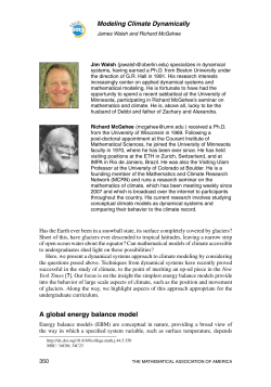 A global energy balance model
