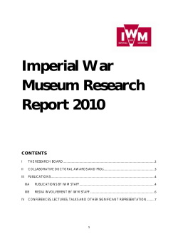 Imperial War Museum Research Report 2010
