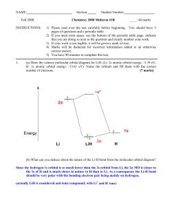 Energy Li H LiH 2s 1s 2&sigma; 1&sigma;*