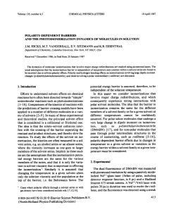 polarity-dependent babriers and the photoisomerization dynamics of