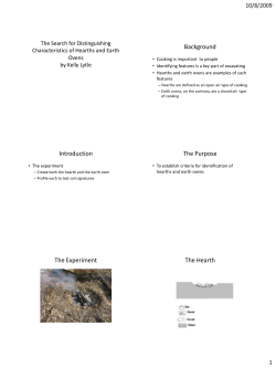 The Search for Distinguishing Characteristics of Hearths and