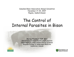 Parasite control - Canadian Bison Association