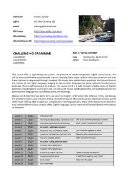 CHALLENGING GRAMMAR