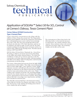 Application of SOLVAir™ Select 50 for SO2 Control at