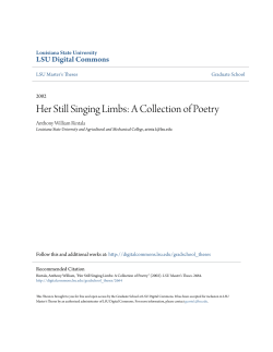 Her Still Singing Limbs: A Collection of Poetry