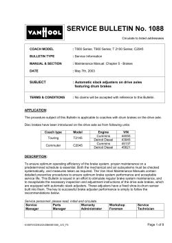 Auto Slack Adjusters
