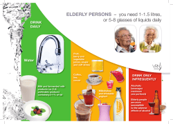 ELDERLY PERSONS &ndash; you need 1-1.5 litres, or 5-8 glasses