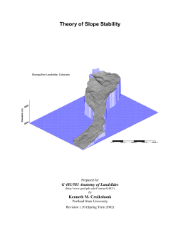 Theory of Slope Stability - Portland State University