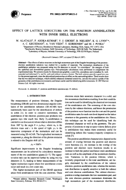 effect of lattice structure on the positron annihilation with inner shell