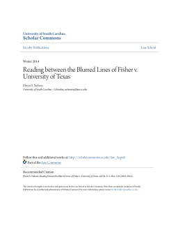 Reading between the Blurred Lines of Fisher v. University of Texas