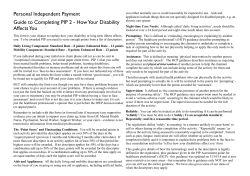 Personal Independent Payment Guide to Completing