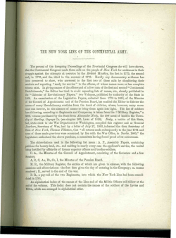THE NEW YORK LINE OF THE CONTINENTAL ARMY.
