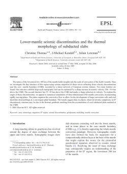 Lower-mantle seismic discontinuities and the thermal morphology of