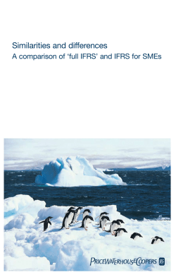 Similarities and differences A comparison of `full IFRS` and