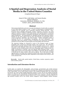 A Spatial and Regression Analysis of Social Media in the United