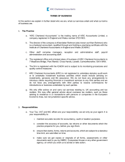TERMS OF BUSINESS In this section we explain in further detail