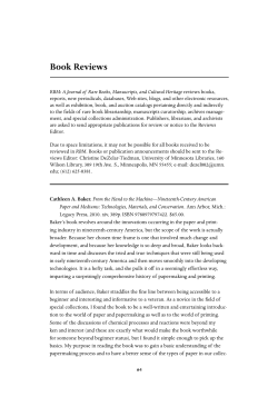 this PDF file - RBM: A Journal of Rare Books, Manuscripts