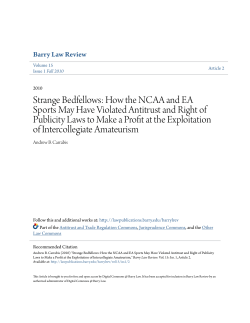 Strange Bedfellows: How the NCAA and EA Sports May Have