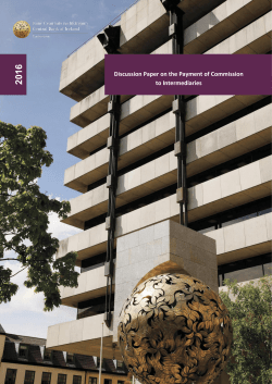 Discussion Paper on the Payment of Commission to Intermediaries