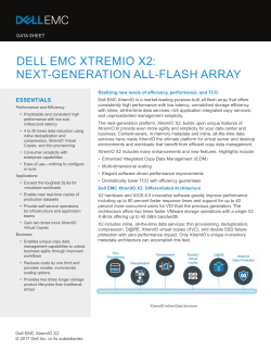 Dell EMC XtremIO X2: Next-Generation All