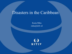 Disasters in the Caribbean