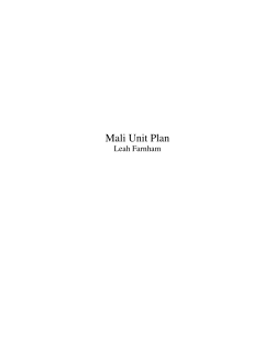 Mali Unit Plan - Elementary Social Studies and History Help