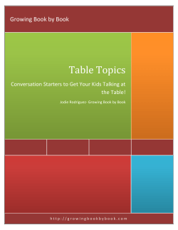 Table Topics - Pennsauken Public Schools