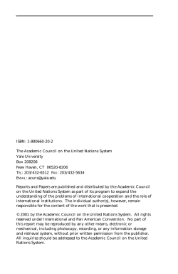 ISBN: 1-880660-20-2 The Academic Council on the United