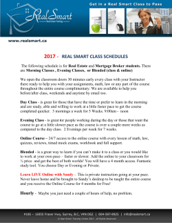 2017 - real smart class schedules