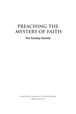 Preaching the Mystery of Faith: The Sunday Homily