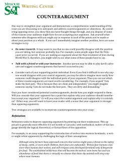 counterargument - MST Writing Center
