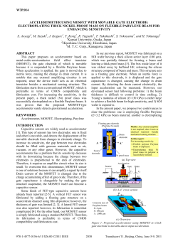 accelerometer using mosfet with movable gate electrode