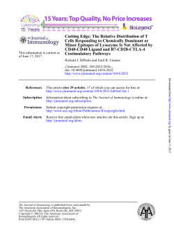 Cutting Edge: The Relative Distribution of T Cells Responding to