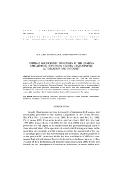 extreme geomorphic processes in the eastern