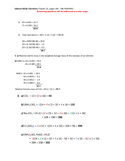4. a) CO2 = 12 + (2 x 16) = 44 b) (NH4)2SO4 = 2(14 + 4 x 1) +