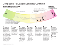 Comparative ASL/English Language Continuum