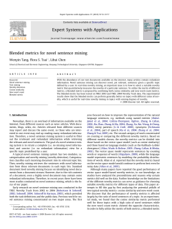Blended metrics for novel sentence mining