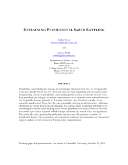 explaining presidential saber rattling