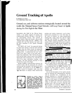 Ground Tracking of Apollo