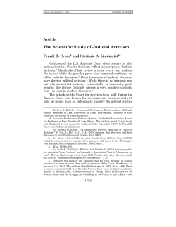 The Scientific Study of Judicial Activism