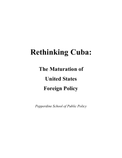 Rethinking Cuba - Pepperdine University School of Public Policy
