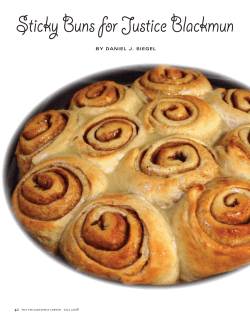 Sticky Buns for Justice Blackmun