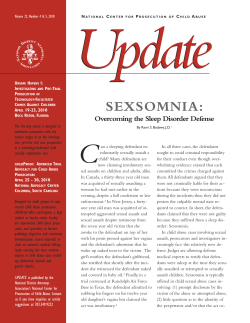 sexsomnia - National District Attorneys Association