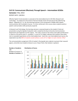 SLO S2: Communicate Effectively Through Speech