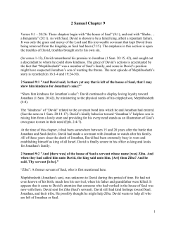 2 Samuel Chapter 9 - Discover Revelation